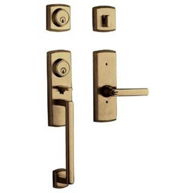 Baldwin - 85385 SOHO SGL CYL RH 2P - Satin Brass and Black