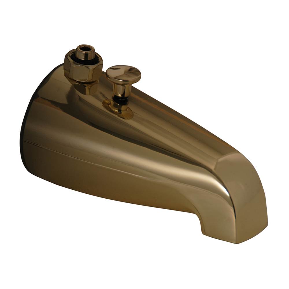 Barclay - Diverter Spout Only for Built  In Tubs, Polished Brass - Polished Brass