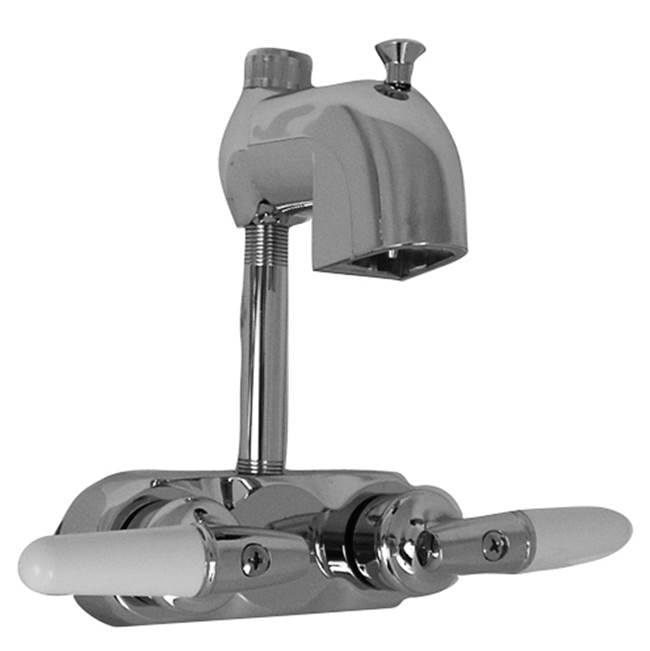 Barclay - Diverter Code Spout, Handles  & Nipple, Polished Chrome - Polished Chrome