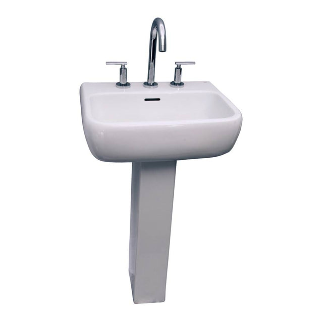 Barclay - Metropolitan 600 Ped Lav 8'' cc, White - White
