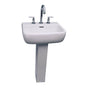Barclay - Metropolitan 600 Ped Lav 8'' cc, White - White