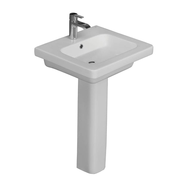 Barclay - Resort 500 Pedestal Lavatory, White-1 hole - White
