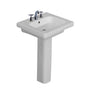Barclay - Resort 650 Pedestal Lavatory, White-8'' Widespread - White