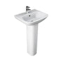 Barclay - Eden 450 Ped Lav Basin Only 8'' Widespread, White - White