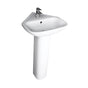 Barclay - Eden 450 Corner Ped Lav Basin Only, 1-Hole, White - White
