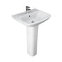 Barclay - Eden 520 Ped Lav Basin Only 1-Hole, White - White
