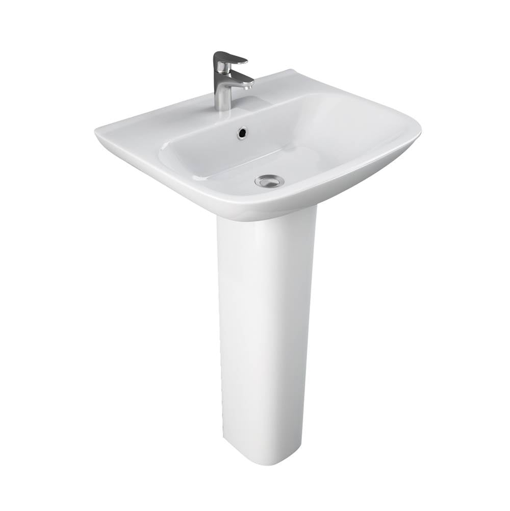 Barclay - Eden 520 Ped Lav Basin Only 8'' Widespread, White - White