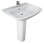 Barclay - Eden 650 Pedestal Lavatory 8'' Widespread, White - White