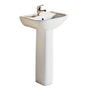 Barclay - Lara 510 Pedestal Lavatory 1-Hole, White - White