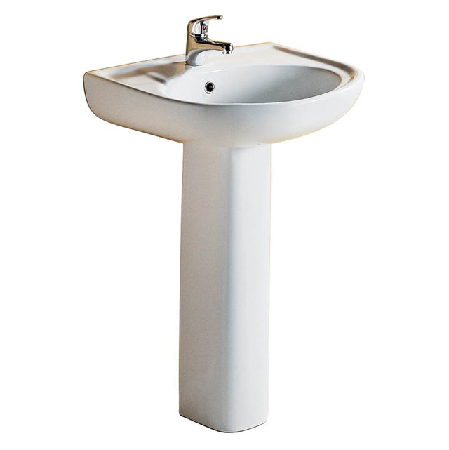 Barclay - Cynthia 520 Pedestal Lavatory 8'' cc, White - White