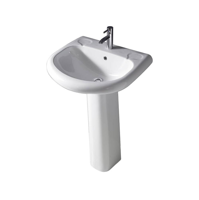 Barclay - Orient 660 Pedestal Lavatory 8'' cc, White - White