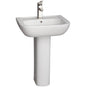 Barclay - Caroline 550 Pedestal Lavatory White-1 hole - White