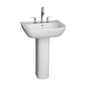 Barclay - Caroline 550 Pedestal Lavatory White-8'' Widespread - White