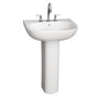 Barclay - Tonique 450 Pedestal Lavatory, White-8'' Widespread - White