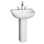 Barclay - Tonique 550 Pedestal Lavatory, White-8'' Widespread - White