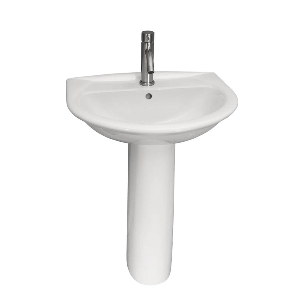 Barclay - Karla 505 Pedestal Lavatory 4'' cc, White - White