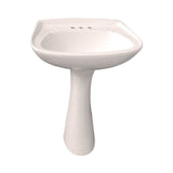 Barclay - Hartford Pedestal Lavatory,  4''cc, Bisque - Bisque