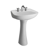 Barclay - Hartford Pedestal Lavatory,  4''cc, White - White