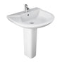 Barclay - Anabel 630 Pedestal Lavatory 8'' Widespread, White - White