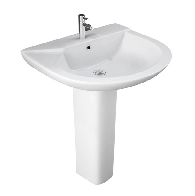 Barclay - Anabel 630 Pedestal Lavatory 1-Hole, White - White