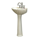 Barclay - Bali Pedestal Lavatory,  4''cc, Bisque - Bisque