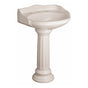 Barclay - Victoria Pedestal Lavatory,  4''cc, Bisque - Bisque