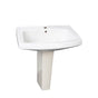 Barclay - Galaxy 28'' Ped Lav - White 1 Faucet Hole - White