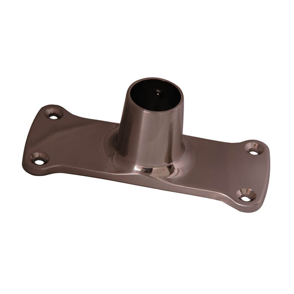 Barclay - Jumbo Rect Die Cast Flanges,  Pair, Brushed Nickel - Brushed Nickel