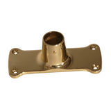 Barclay - Jumbo Rect Die Cast Flanges,  Pair, Polished Brass - Polished Brass
