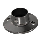 Barclay - Heavy Round Die Cast Flanges,  Pair, Polished Chrome - Polished Chrome