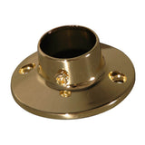 Barclay - Heavy Round Die Cast Flanges,  Pair, Polished Brass - Polished Brass