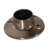 Barclay - Heavy Round Die Cast Flanges,  Pair, Polished Nickel - Polished Nickel
