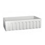Barclay - Hillary 36'' Single Bowl Farmer Sink, Fluted Front, White - White