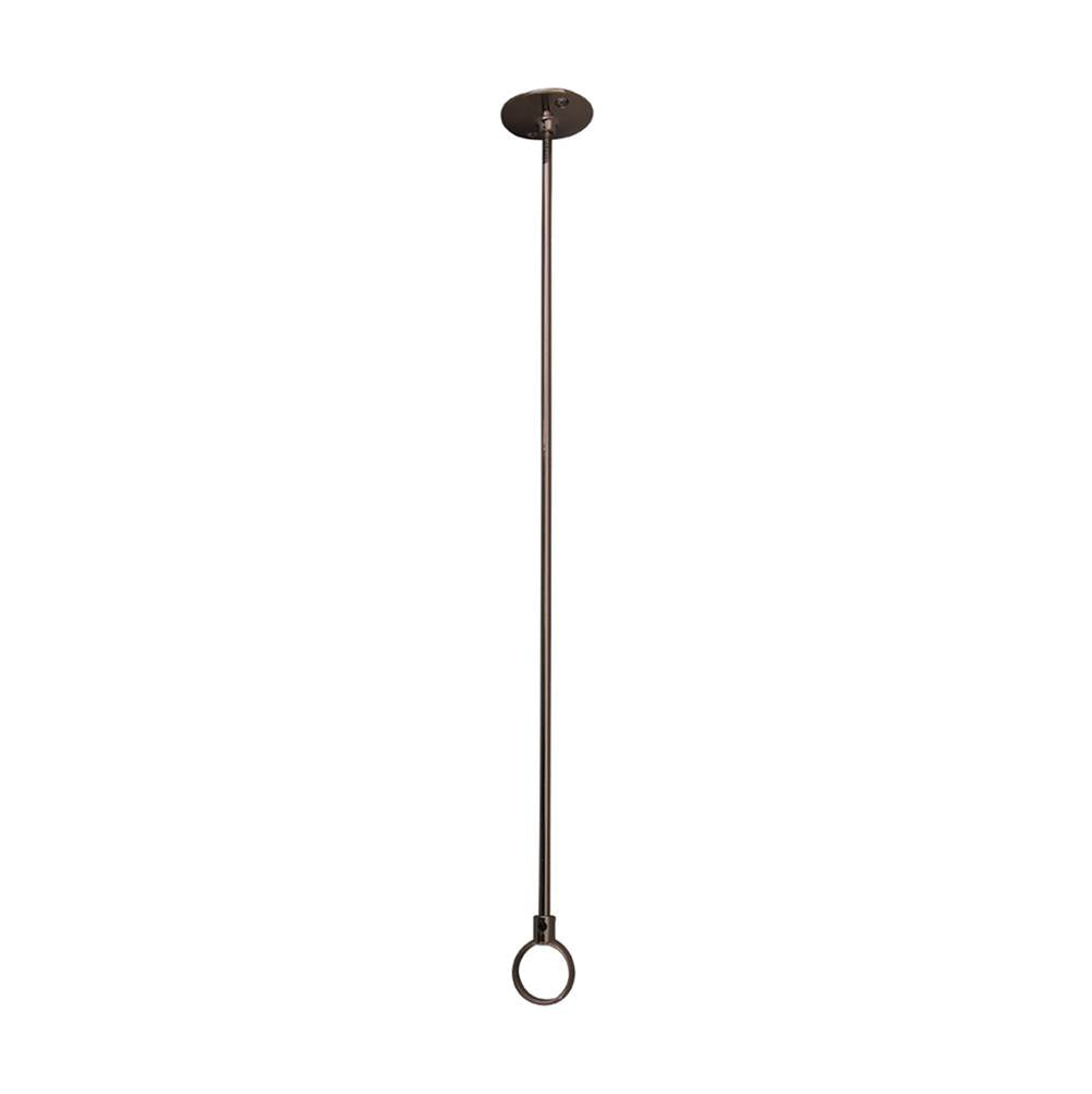 Barclay - Ceiling Support 28'' w/Flange Adjustable Polished Nickel - Polished Nickel