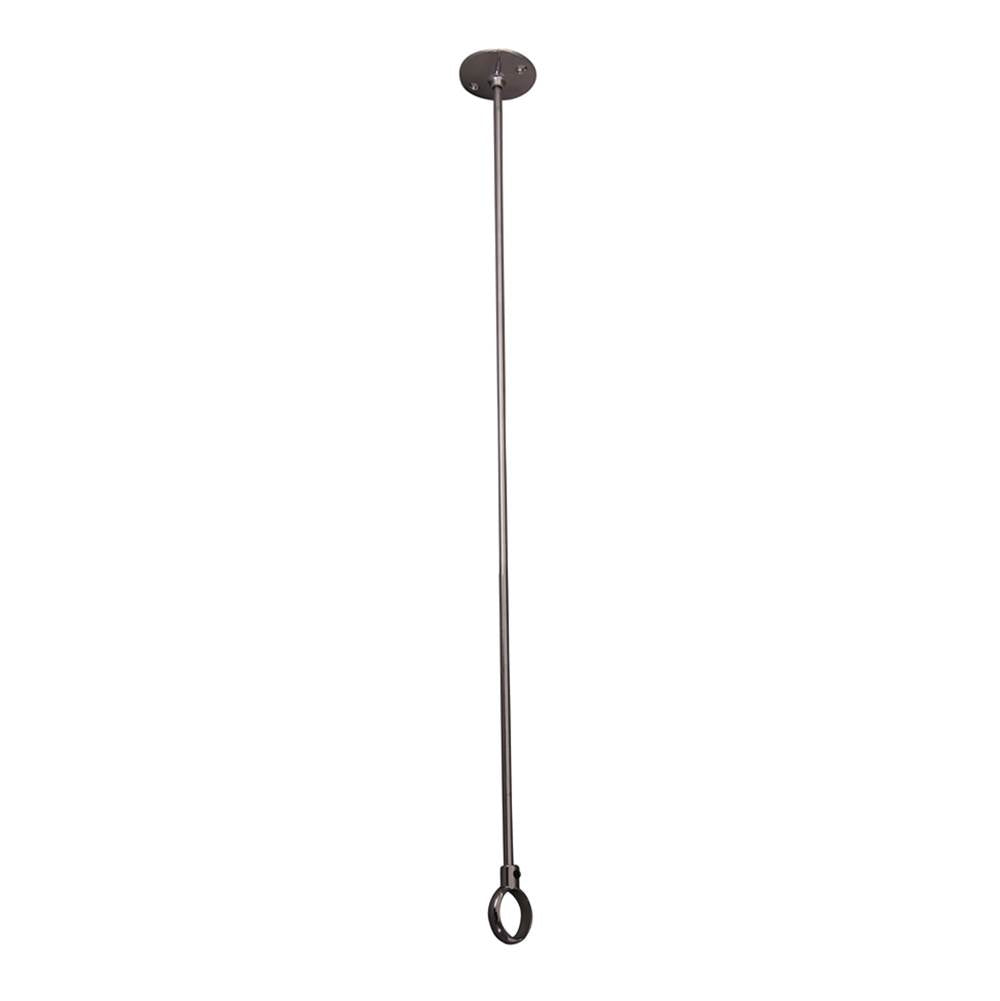 Barclay - Ceiling Support, 42'', w/Flange  Adjustable, Polished Chrome - Polished Chrome