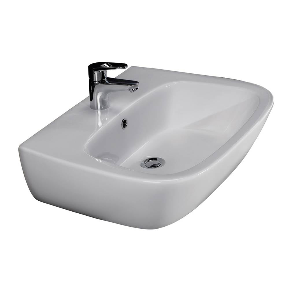 Barclay - Elena 450 Wall-Hung Basin 1 hole, White - White