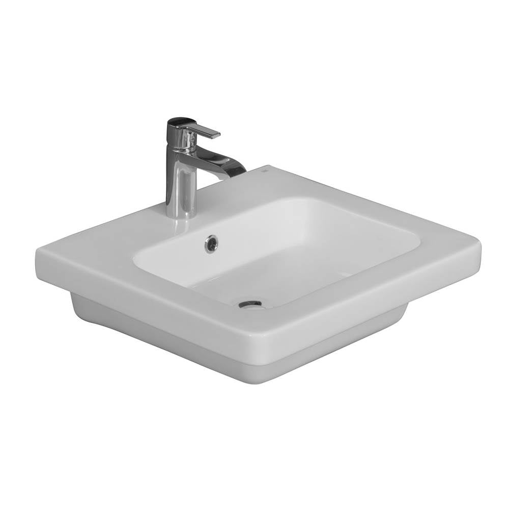 Barclay - Resort 500 Wall-Hung Basin, White-1 hole - White
