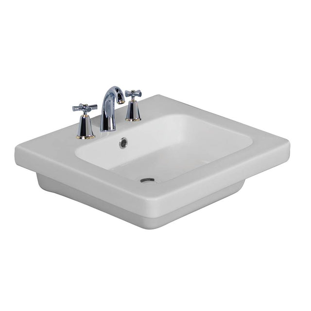 Barclay - Resort 500 Wall-Hung Basin, White-8'' Widespread - White