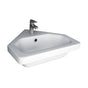 Barclay - Resort Corner Wall Hung Basin 1-Hole, White - White