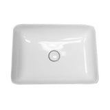 Feeling Slim 19-3/4'' Rect Above Counter , Matte White