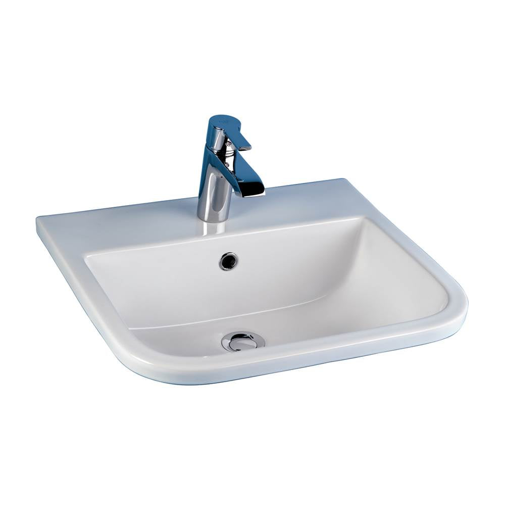 Barclay - Series 600 20'' Drop-In Basin 1 Hole, White - White