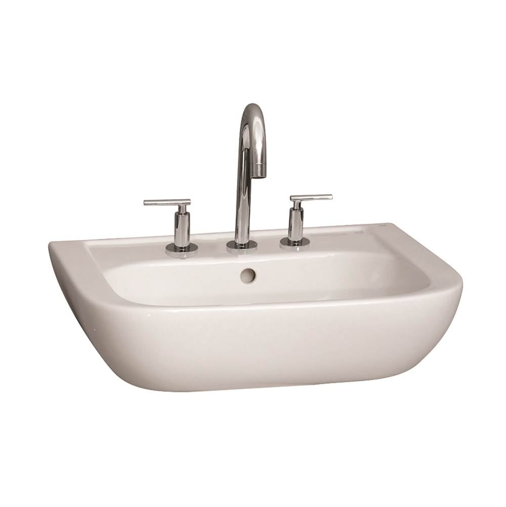 Barclay - Caroline 450 Wall-Hung Basin, White-8'' Widespread - White