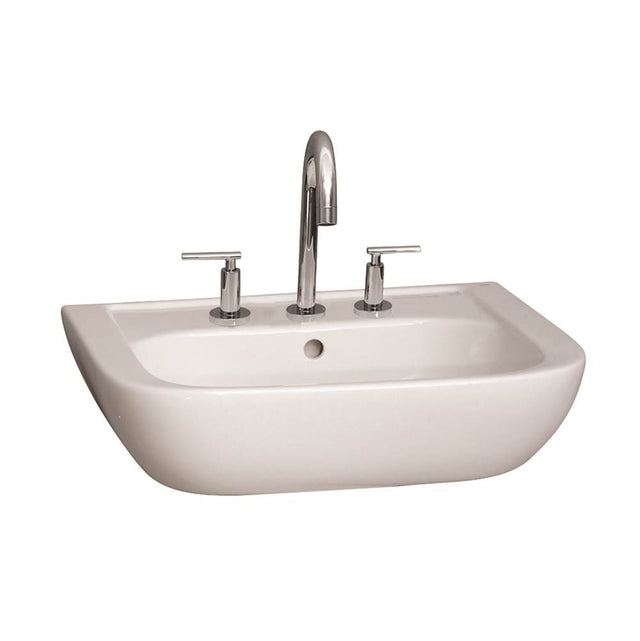 Barclay - Caroline 450 Wall-Hung Basin, White-8'' Widespread - White