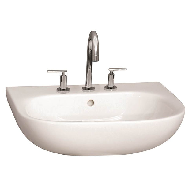 Barclay - Caroline 550 Wall-Hung Basin, White-8'' Widespread - White