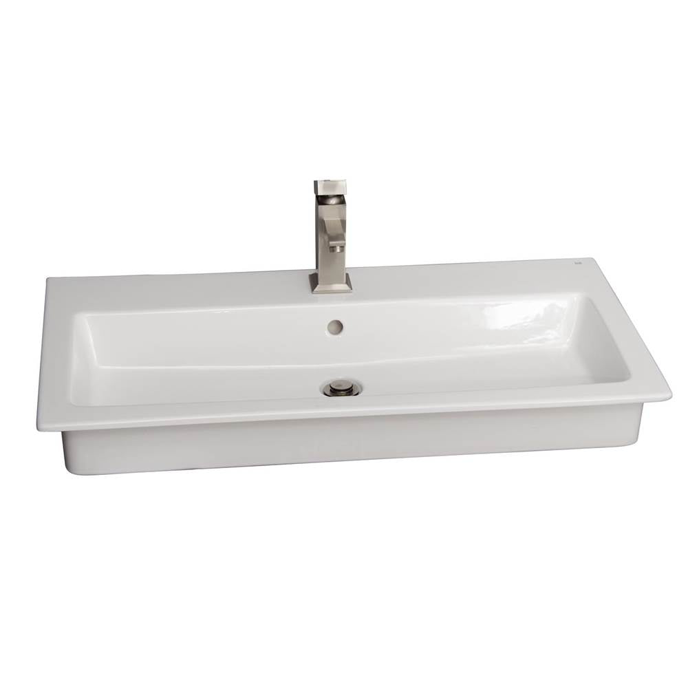 Barclay - Harmony 47'' Drop-in wash basin 1-hole, White - White
