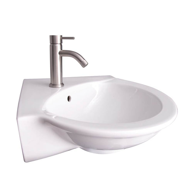 Barclay - Evolution Corner Wall HungBasin, 8'' WS, White - White