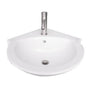 Barclay - Evolution Corner Wall HungBasin, 4'' Centers, White - White