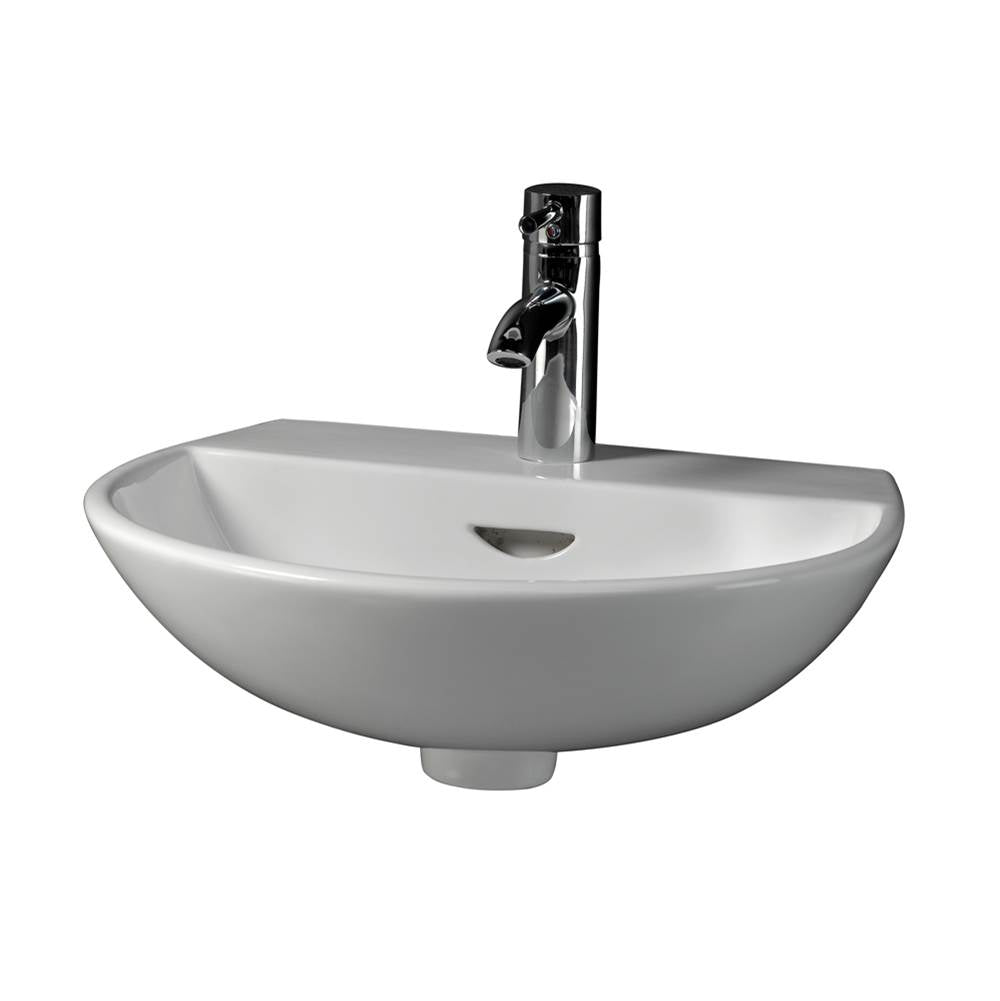 Barclay - Reserva 550 Wall-Hung Basin 1-Hole, White - White
