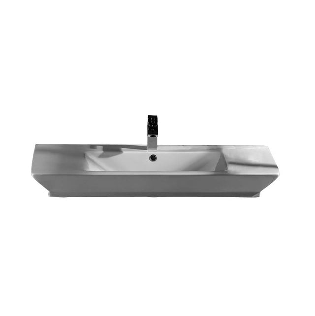 Barclay - Opulence Above Counter Basin 1-Hole,39-1/2'',White,Rect.Bowl - White