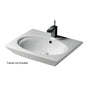 Barclay - Opulence 23'' Wall-Hung Basin White, Oval Bowl, 1-hole - White